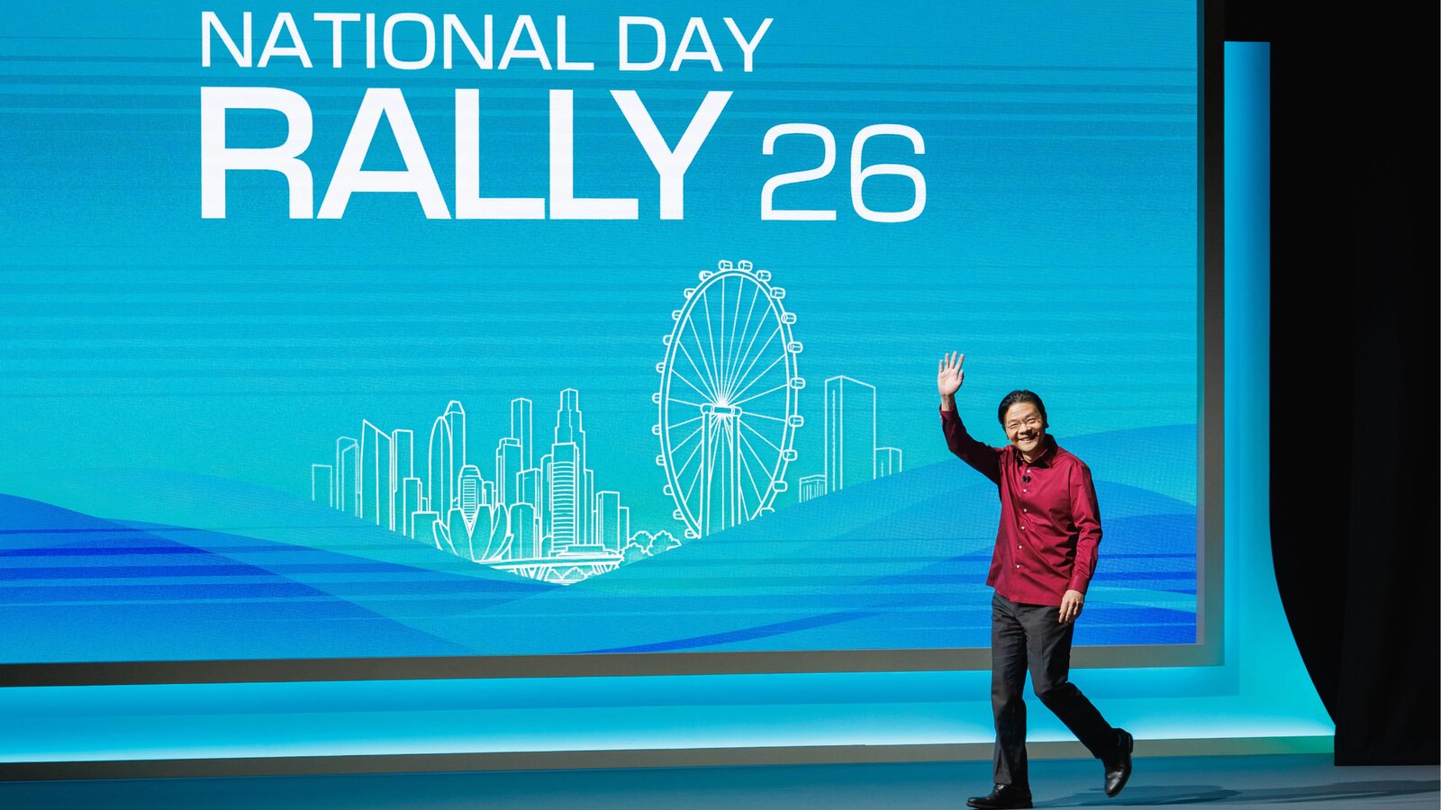 Prime Minister Lawrence Wong at the National Day Rally 2026